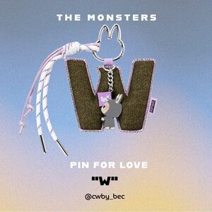 Pin for Love Letter Pendant Keychain “W”